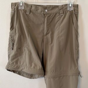 White Sierra Point Convertible Nylon Cargo Hiking Pants Size M / 31 Khaki